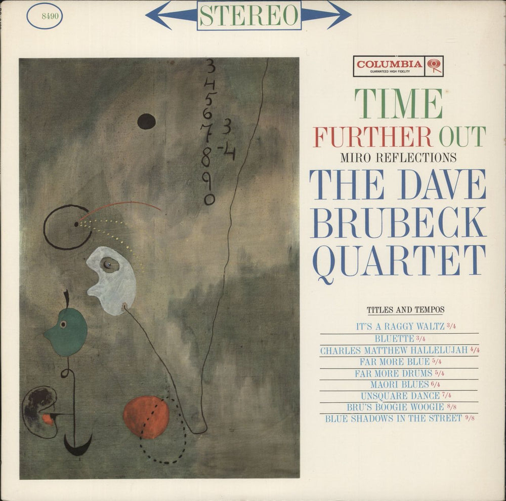 Dave Brubeck Time Further Out US vinyl LP album (LP record) CS8490