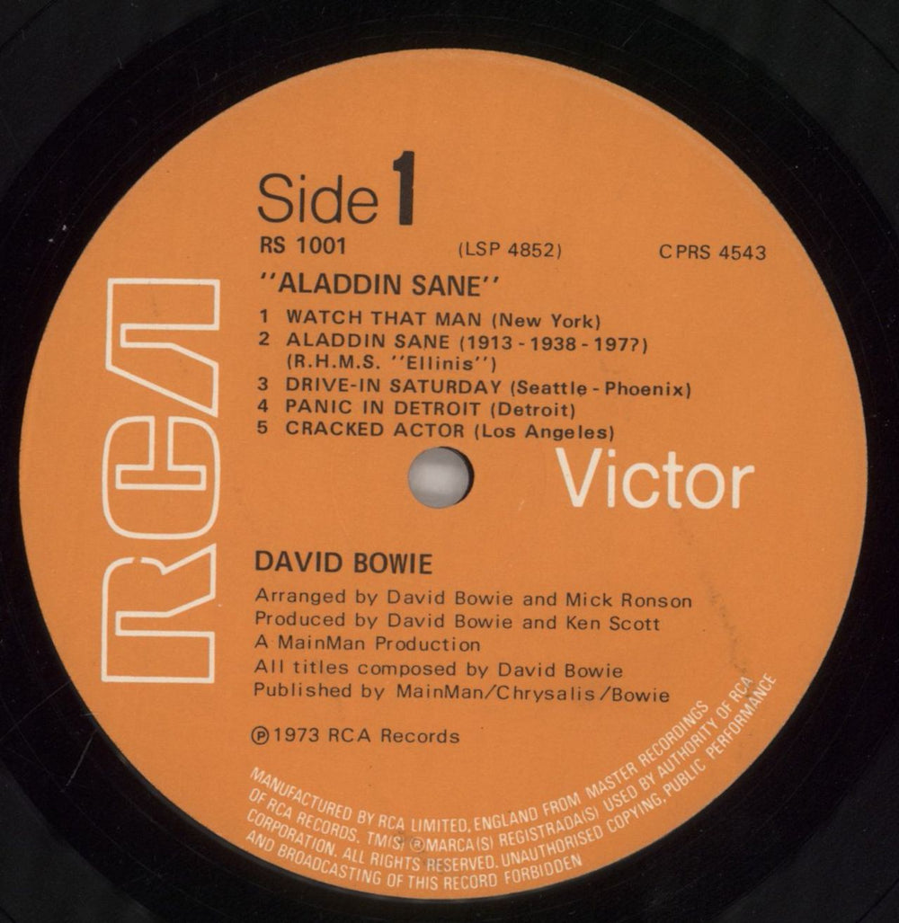 David Bowie Aladdin Sane - 2nd + insert - EX UK vinyl LP album (LP record) BOWLPAL307992