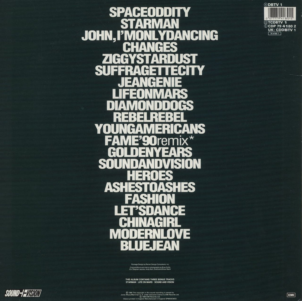 David Bowie ChangesBowie - EX UK 2-LP vinyl record set (Double LP Album) 077779418015