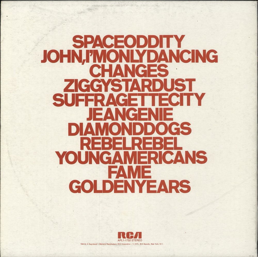 David Bowie ChangesTwoBowie Italian vinyl LP album (LP record)