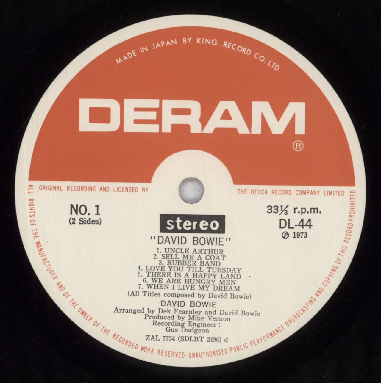 David Bowie David Bowie | Deram Vocal Obi + Coming To Japan Obi