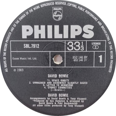 David Bowie David Bowie - VG UK vinyl LP album (LP record) BOWLPDA618745