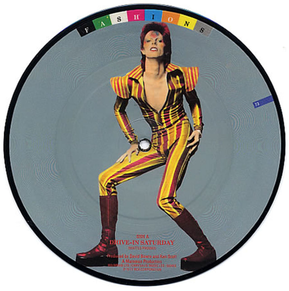 David Bowie Drive-In Saturday UK 7" vinyl picture disc (7 inch picture disc single) BOWP106