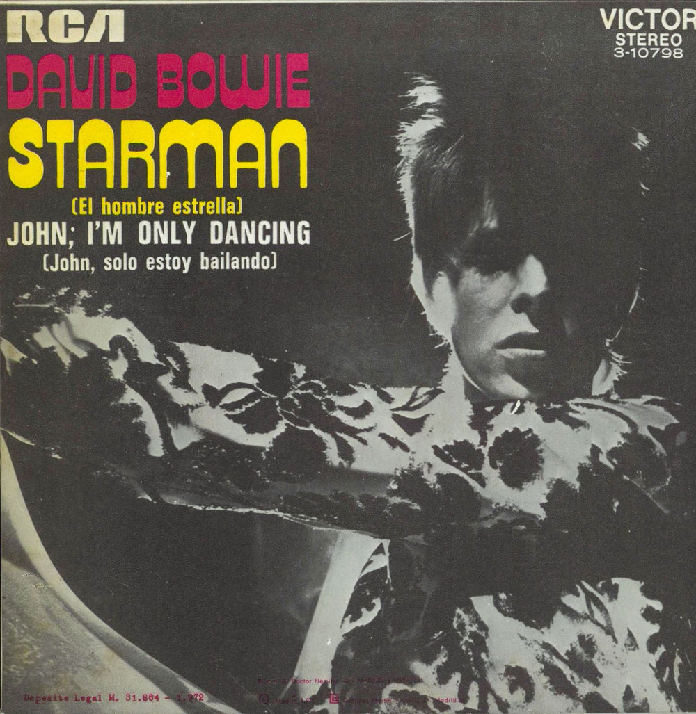 David Bowie El Hombre Estrella - Starman - Late 70s Spanish 7" vinyl single (7 inch record / 45)