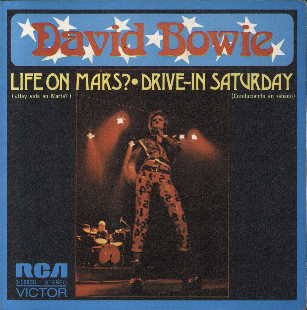 David Bowie Hay Vida En Marte - 2nd Spanish 7" vinyl single (7 inch record / 45) 3-10936