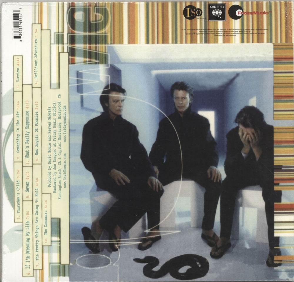 David Bowie Hours - HQ-180 Blue Vinyl - Sealed US vinyl LP album (LP record) 829421481553