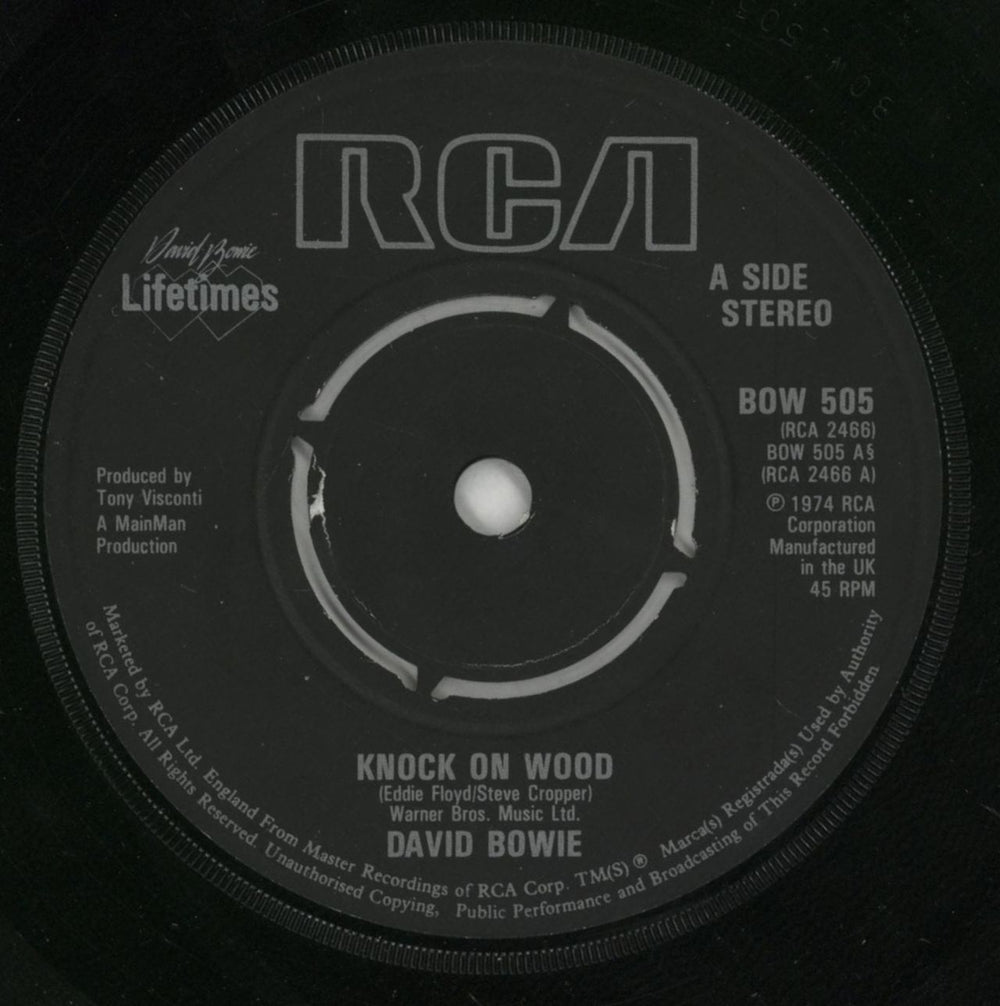 David Bowie Knock On Wood UK 7" vinyl single (7 inch record / 45) BOW07KN598815