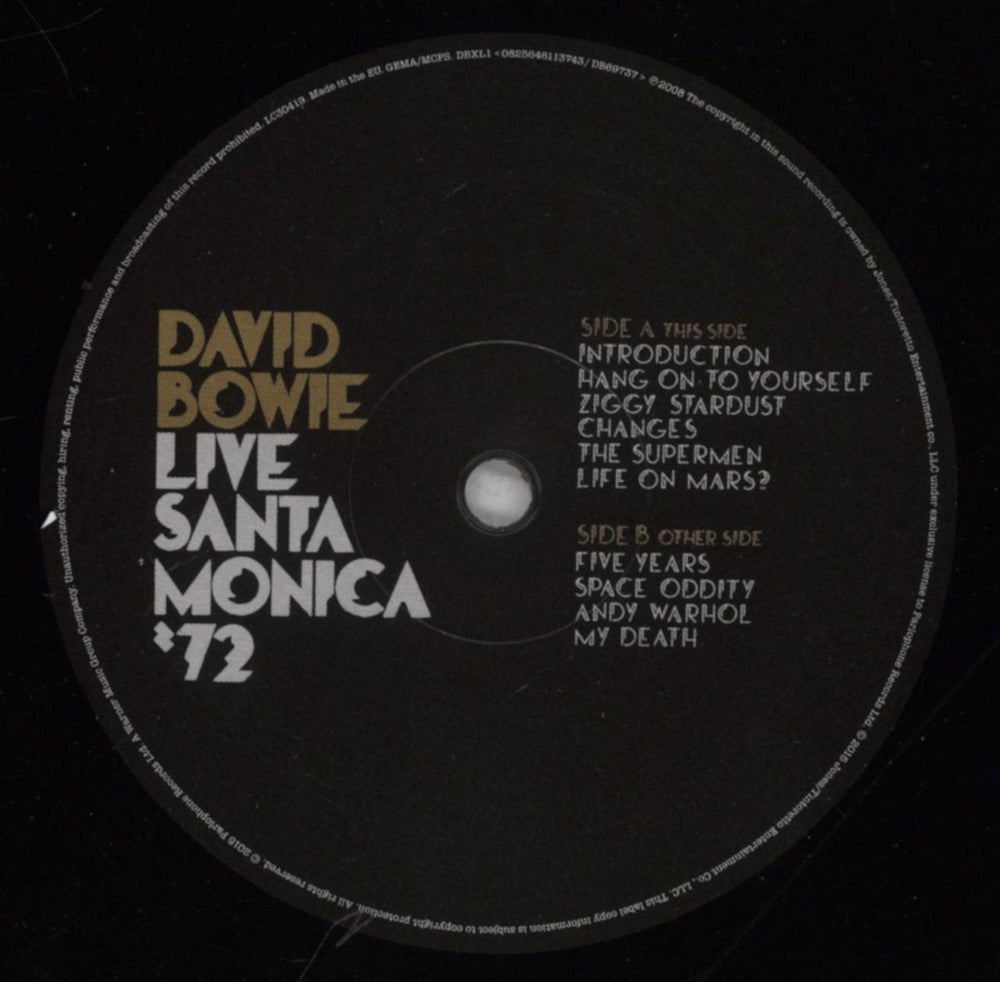 David Bowie Live Santa Monica '72 UK 2-LP vinyl record set (Double LP Album) BOW2LLI843943