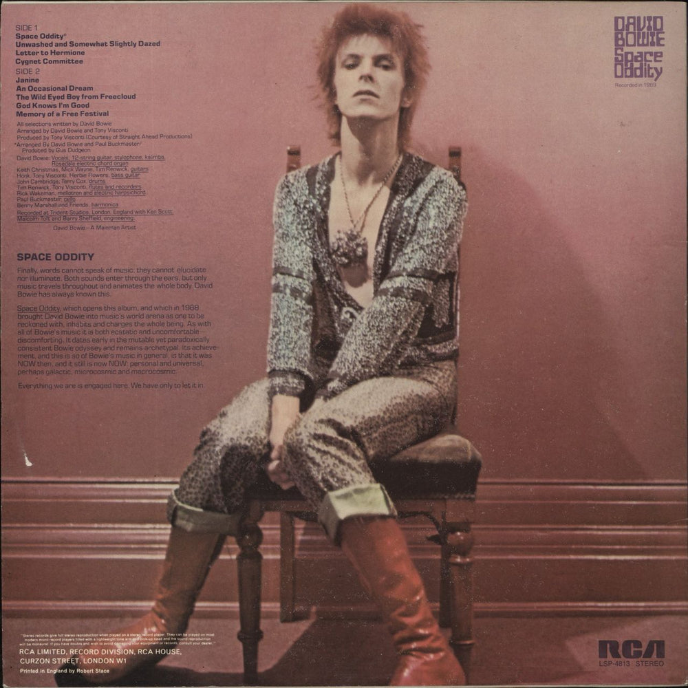 David Bowie Space Oddity - 1st/2nd Transitional - Complete - EX UK vinyl LP album (LP record)