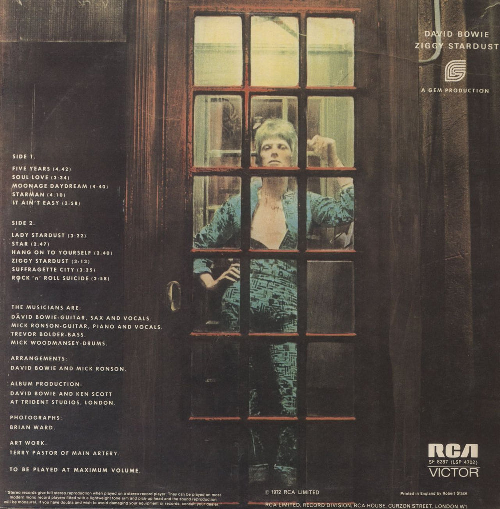 David Bowie The Rise And Fall Of Ziggy Stardust And The Spiders From Mars - VG US vinyl LP album (LP record)