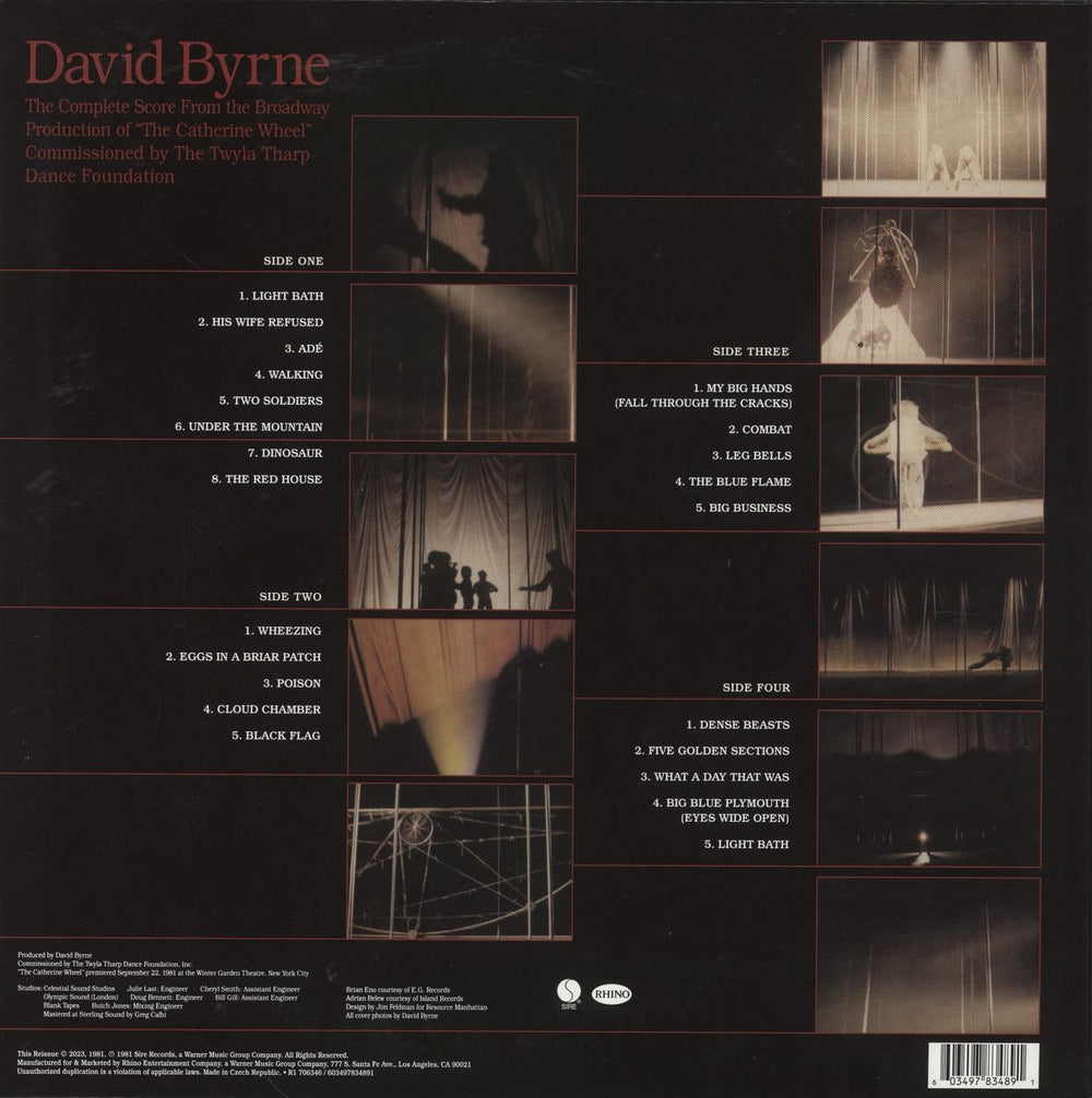 David Byrne The Catherine Wheel 'Complete Score' - RSD 2023 UK 2-LP vinyl record set (Double LP Album) 603497834891