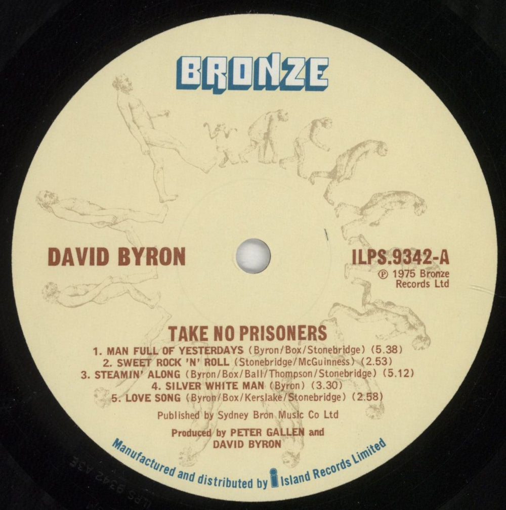 David Byron Take No Prisoners - EX UK vinyl LP album (LP record) BY8LPTA451870