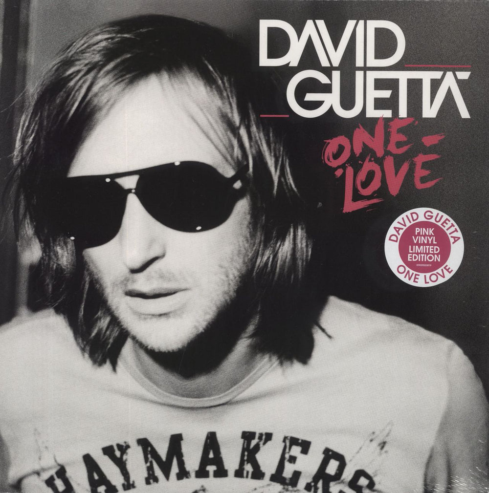 David Guetta One Love - Pink Vinyl - Sealed UK 2-LP vinyl record set (Double LP Album) 0190295528119