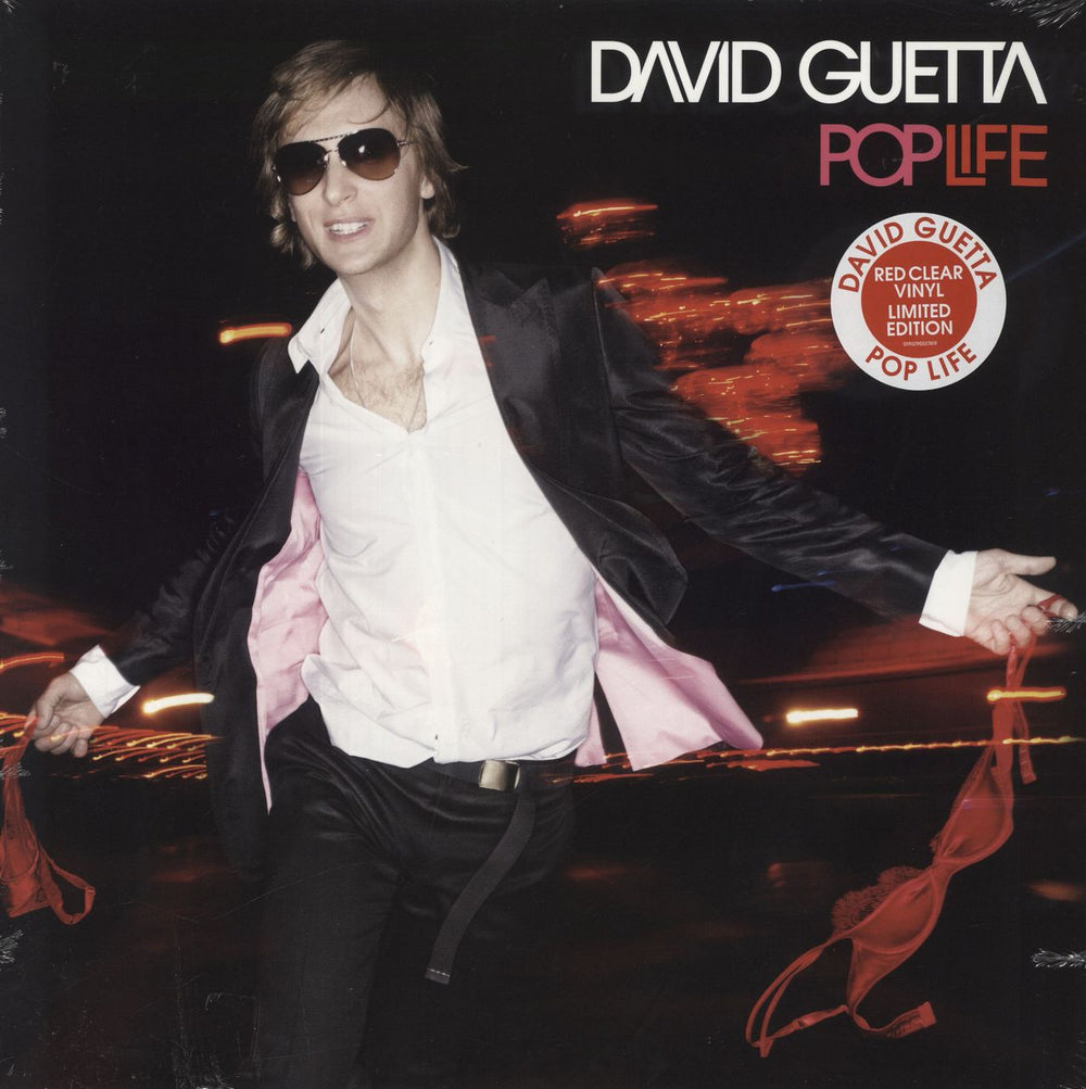 David Guetta Pop Life - Sealed - Red Vinyl UK 2-LP vinyl record set (Double LP Album) 0190295527419