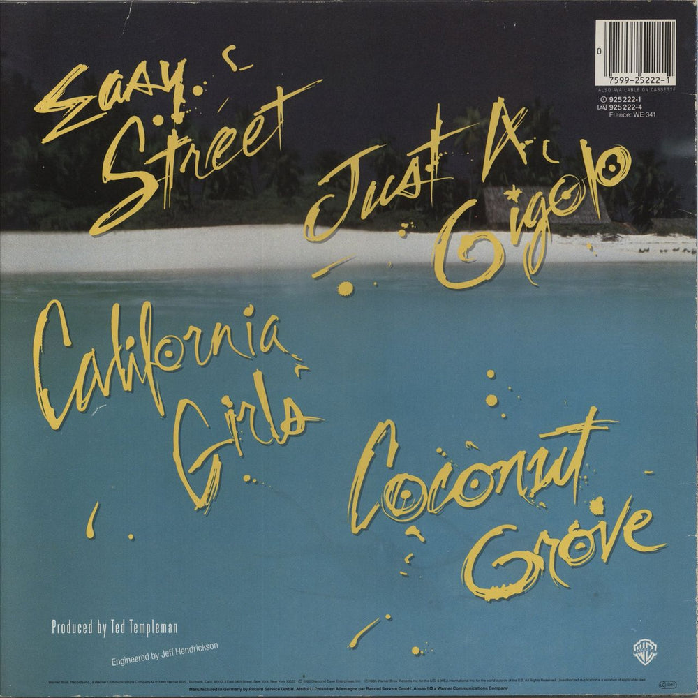 David Lee Roth Crazy From The Heat German 12" vinyl single (12 inch record / Maxi-single) 075992522212