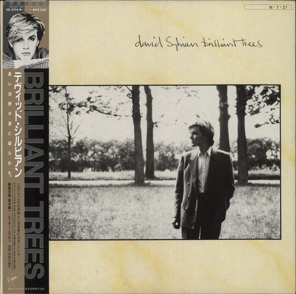 David Sylvian Brilliant Trees Japanese vinyl LP album (LP record) VIL-6114