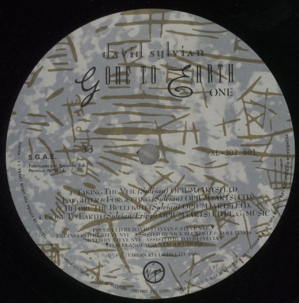 David Sylvian Gone To Earth - EX Spanish 2-LP vinyl record set (Double LP Album) SYL2LGO857138