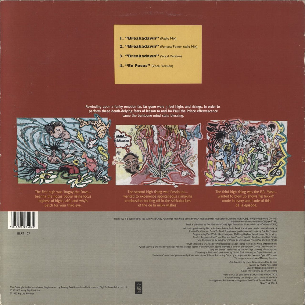 De La Soul Breakadawn UK 12" vinyl single (12 inch record / Maxi-single) 5016721201034