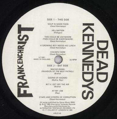 Dead Kennedys Frankenchrist + Penis Landscape Poster UK vinyl LP album (LP record) DKNLPFR834486