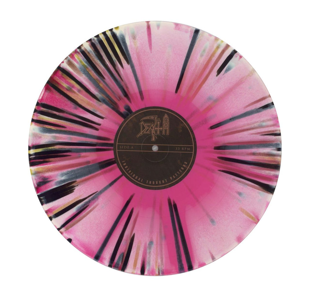 Death Individual Thought Patterns - Custom Tri-Color Merge With Splatter Edition US vinyl LP album (LP record) DETLPIN857640