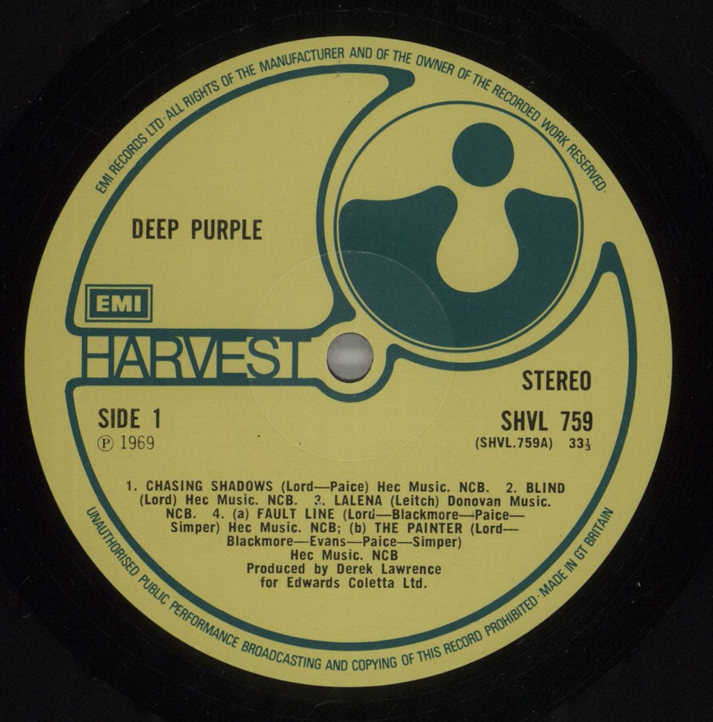 Deep Purple Deep Purple - 3rd - Autographed UK vinyl LP album (LP record) DEELPDE875627