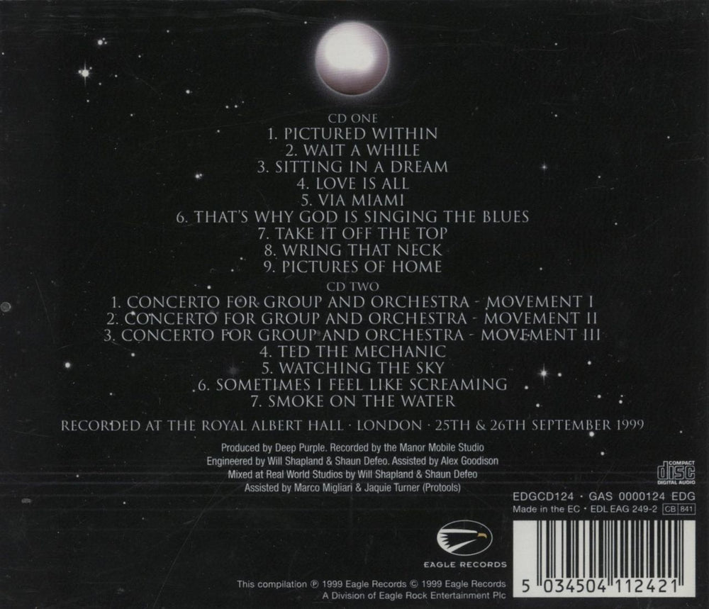 Deep Purple In Concert With The London Symphony Orchestra European 2 CD album set (Double CD) 5034504112421