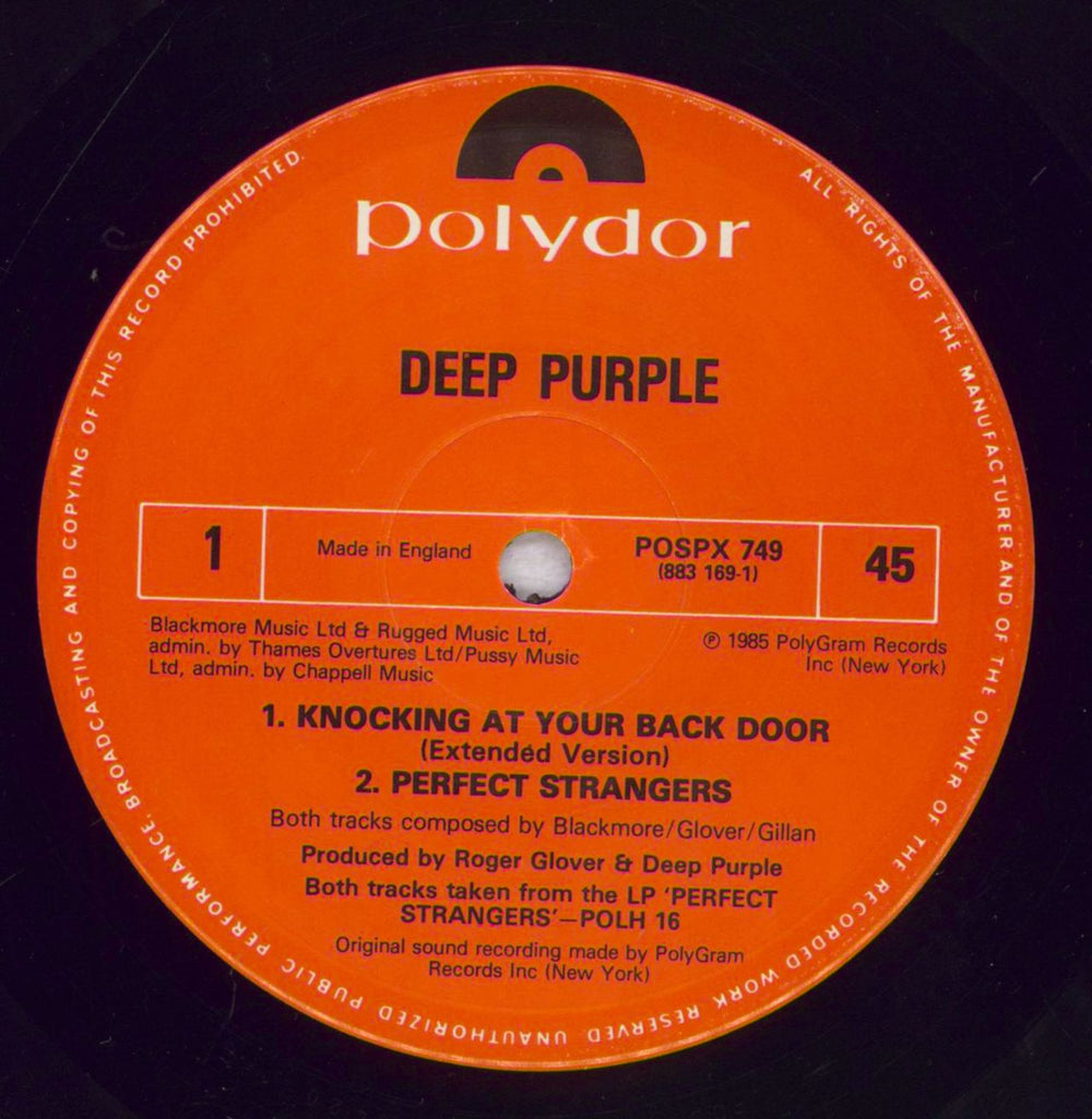 Deep Purple Knocking At Your Door - Numbered Stickered - Shrink UK 12" vinyl single (12 inch record / Maxi-single) DEE12KN833285