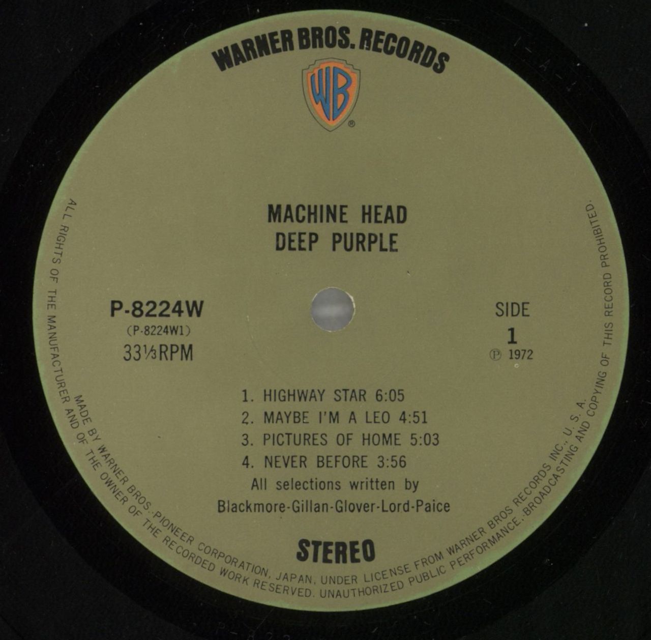 Deep Purple Machine Head - 1st - Green Label + 2 Obi's Japanese Deep Purple Machine Head - 1st - Green Label + 2 Obi's Japanese
