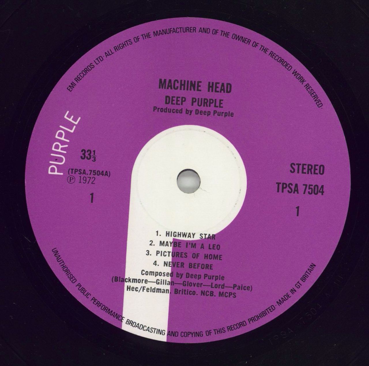 Deep Purple Machine Head - 2nd + Insert UK Vinyl LP — RareVinyl.com