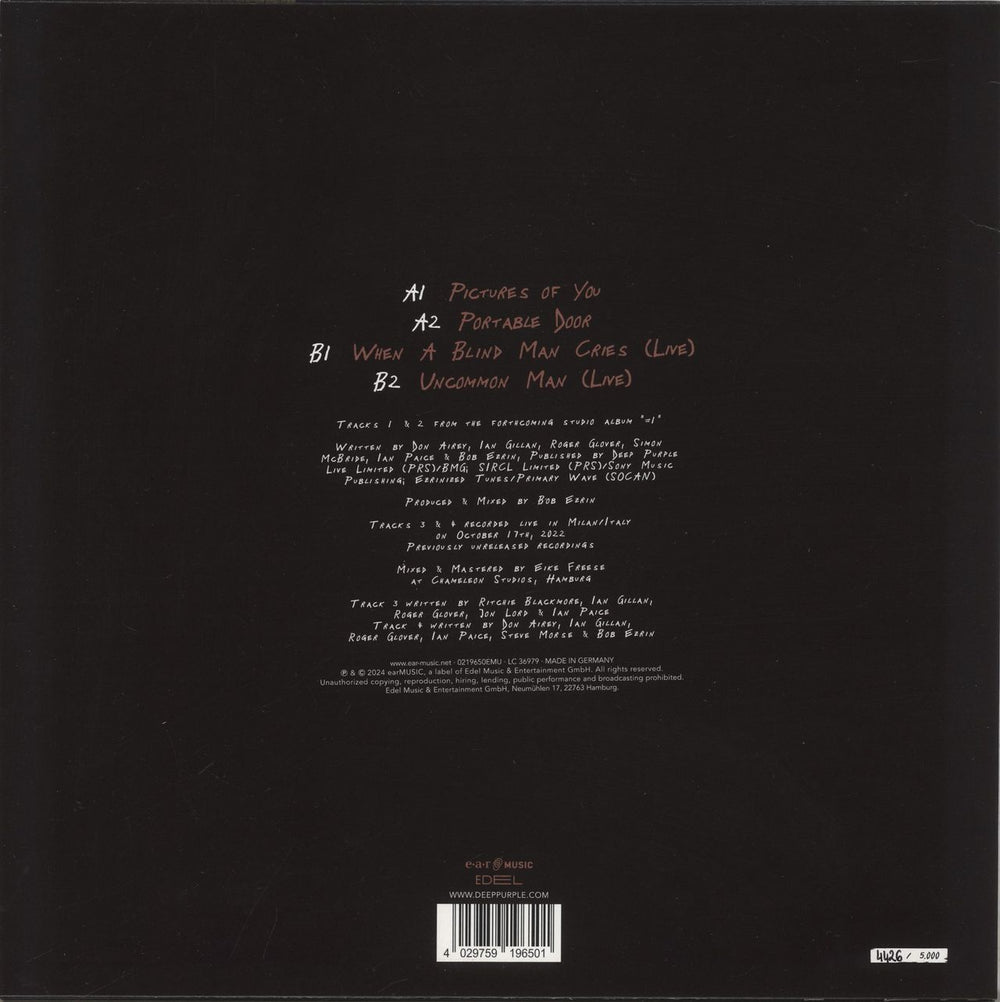 Deep Purple Pictures Of You UK 12" vinyl single (12 inch record / Maxi-single) 4029759196501