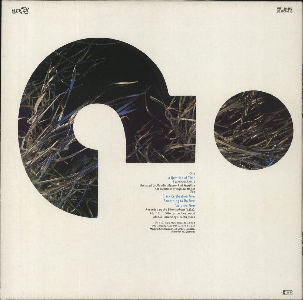 Depeche Mode A Question Of Time - Marbled German 12" vinyl single (12 inch record / Maxi-single)