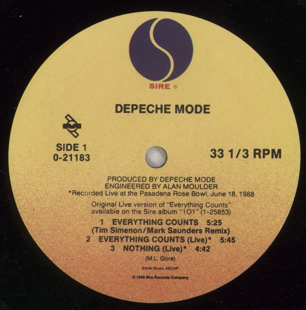 Depeche Mode Everything Counts US 12" vinyl single (12 inch record / Maxi-single) DEP12EV184323
