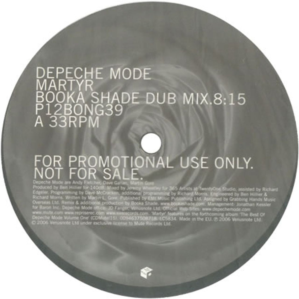 Depeche Mode Martyr UK Promo 12" vinyl single (12 inch record / Maxi-single) P12BONG39