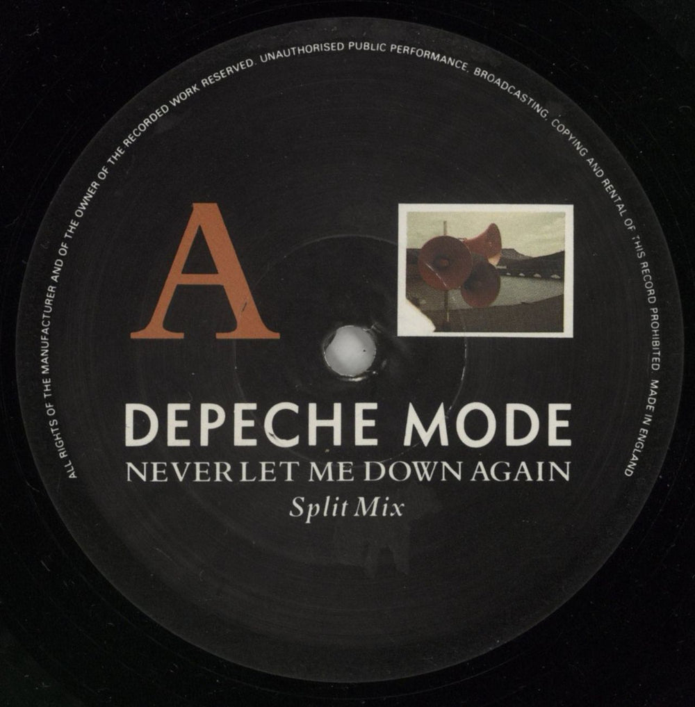 Depeche Mode Never Let Me Down Again (Split Mix) - EX UK 12" vinyl single (12 inch record / Maxi-single) DEP12NE33878