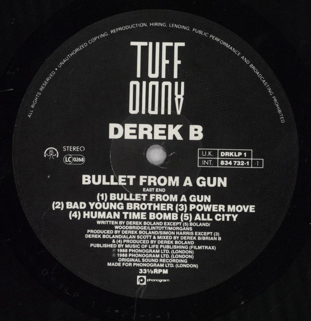 Derek B Bullet From A Gun UK vinyl LP album (LP record) DEKLPBU834849