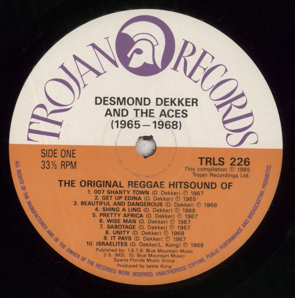 Desmond Dekker The Original Reggae Hitsound Of Desmond Dekker & The Aces UK vinyl LP album (LP record) DDKLPTH515779