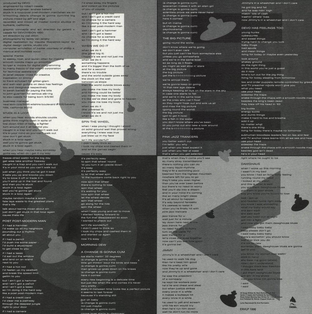 Devo Smooth Noodle Maps UK vinyl LP album (LP record)