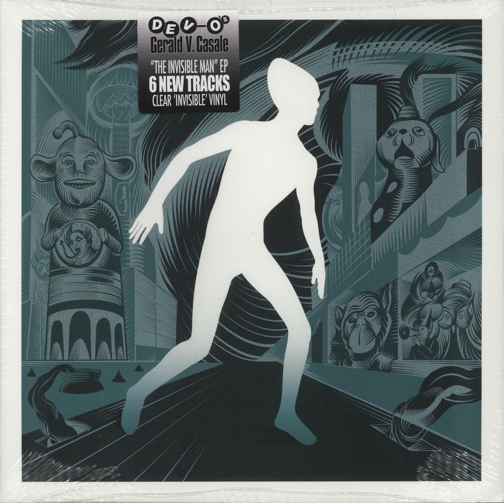 Devo The Invisible Man - Clear Vinyl - RSD22 - Sealed US 12" vinyl single (12 inch record / Maxi-single) MVD10624LP