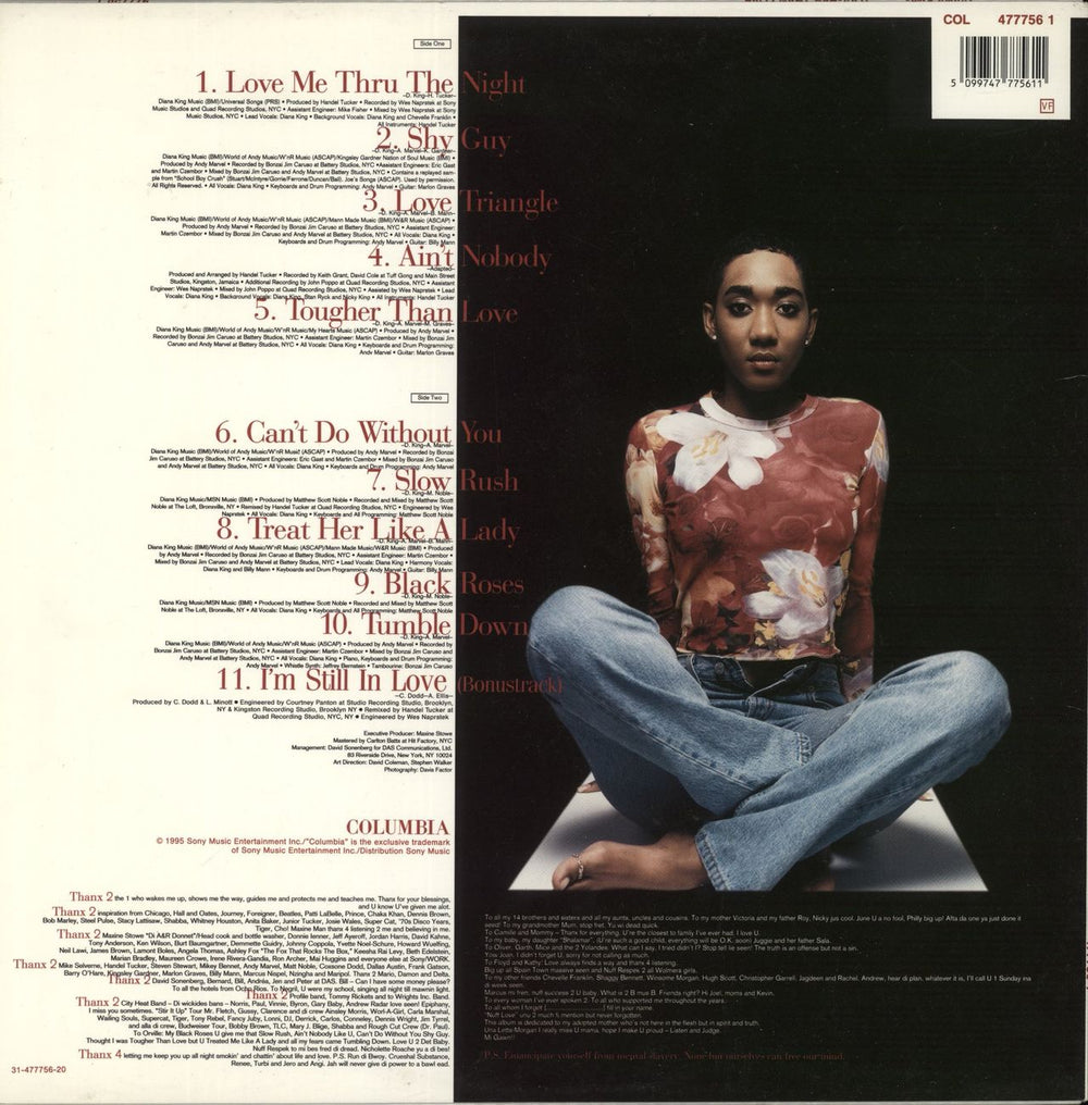 Diana King Tougher Than Love + Hype-Sticker Dutch vinyl LP album (LP record) 4988009799223