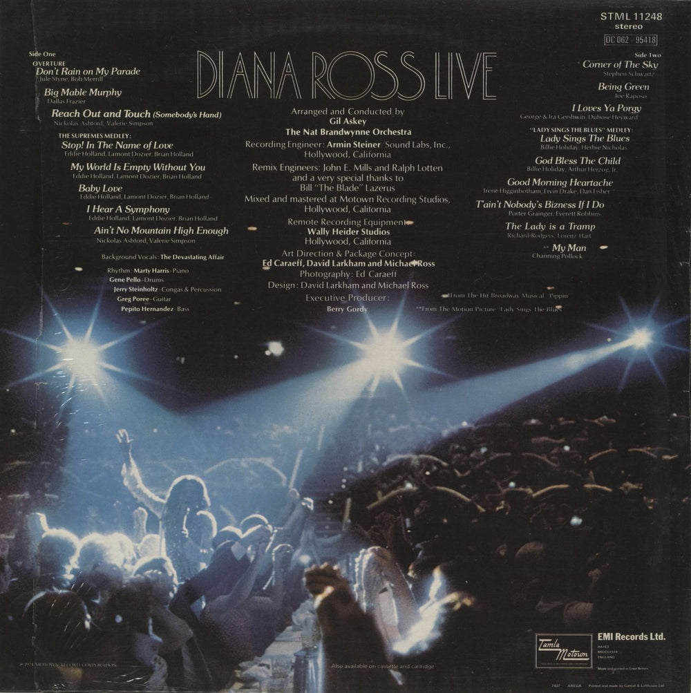 Diana Ross Diana Ross Live - Shrink UK vinyl LP album (LP record)