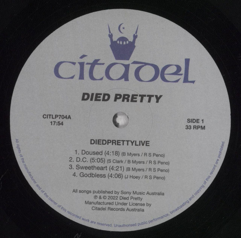 Died Pretty LIVE Australian 2-LP vinyl record set (Double LP Album) DIE2LLI840709
