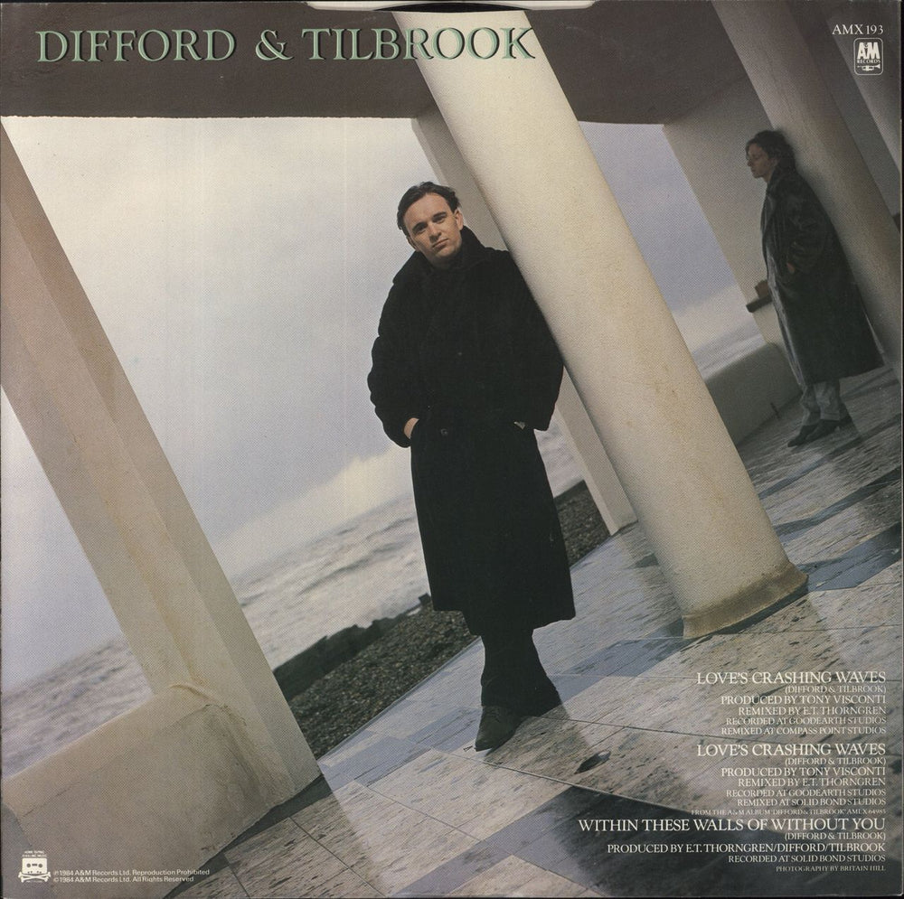 Difford & Tilbrook Loves Crashing Waves UK 12" vinyl single (12 inch record / Maxi-single)