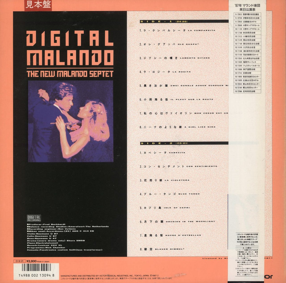 Digital Malando The New Malando Septet Japanese Promo vinyl LP album (LP record)