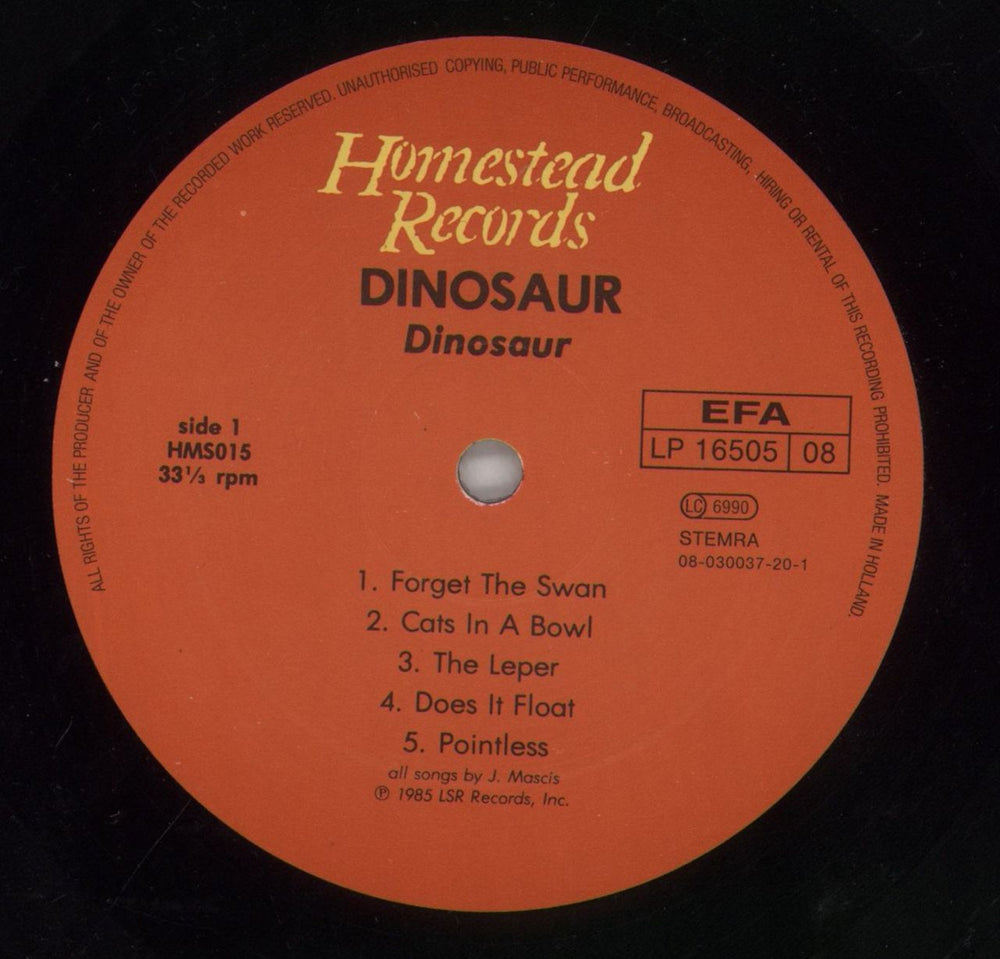 Dinosaur Jr Dinosaur Dutch vinyl LP album (LP record) DJRLPDI860150