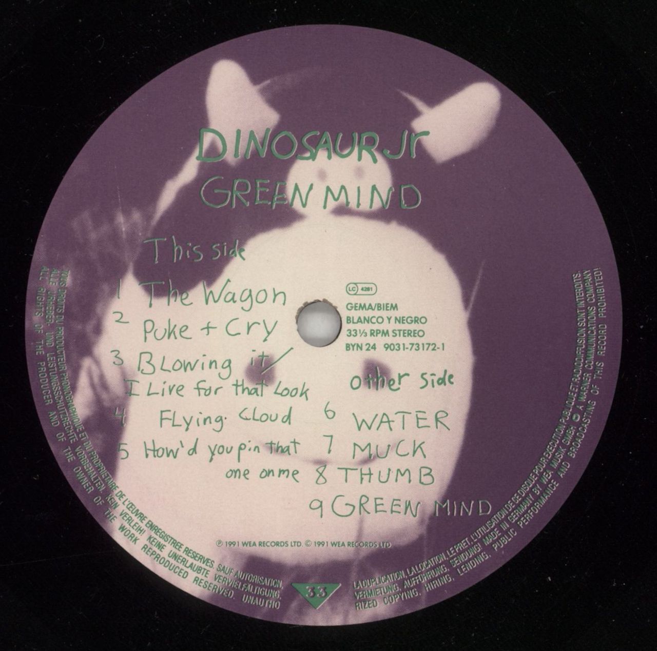 Dinosaur Jr Green Mind - EX German Vinyl LP — RareVinyl.com