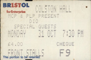 Dio Dio + ticket stub UK tour programme