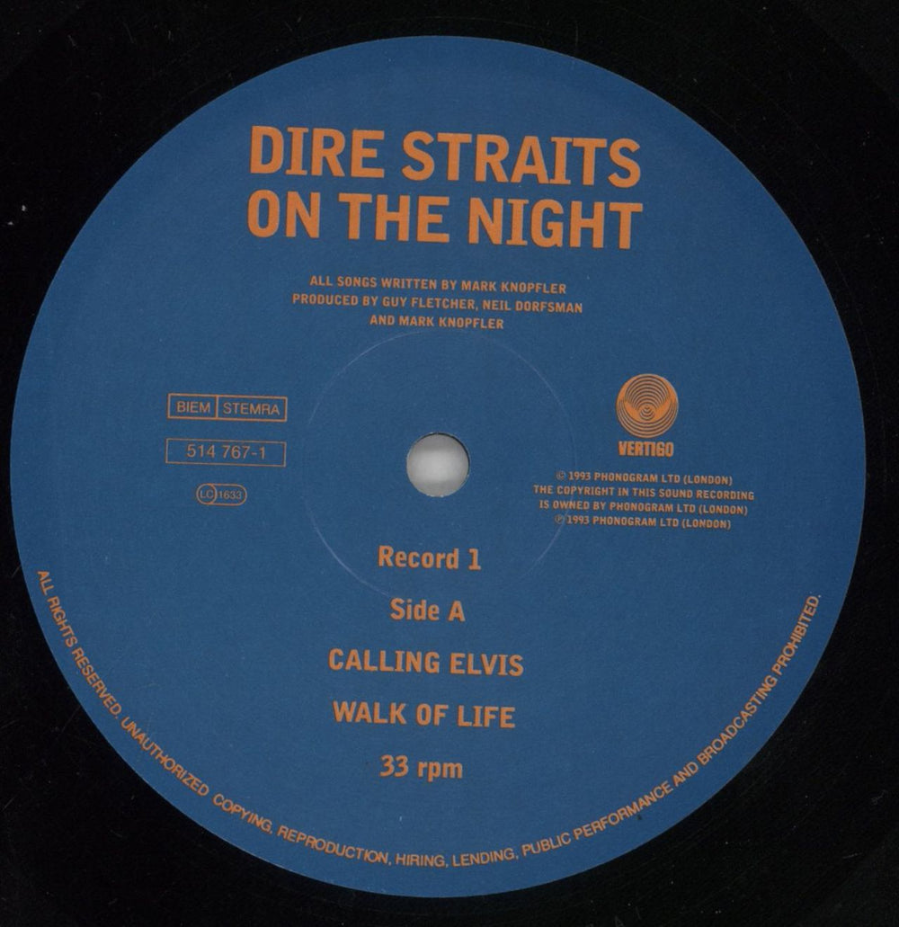 Dire Straits On The Night - Hype stickered UK 2-LP vinyl record set (Double LP Album) DIR2LON863233