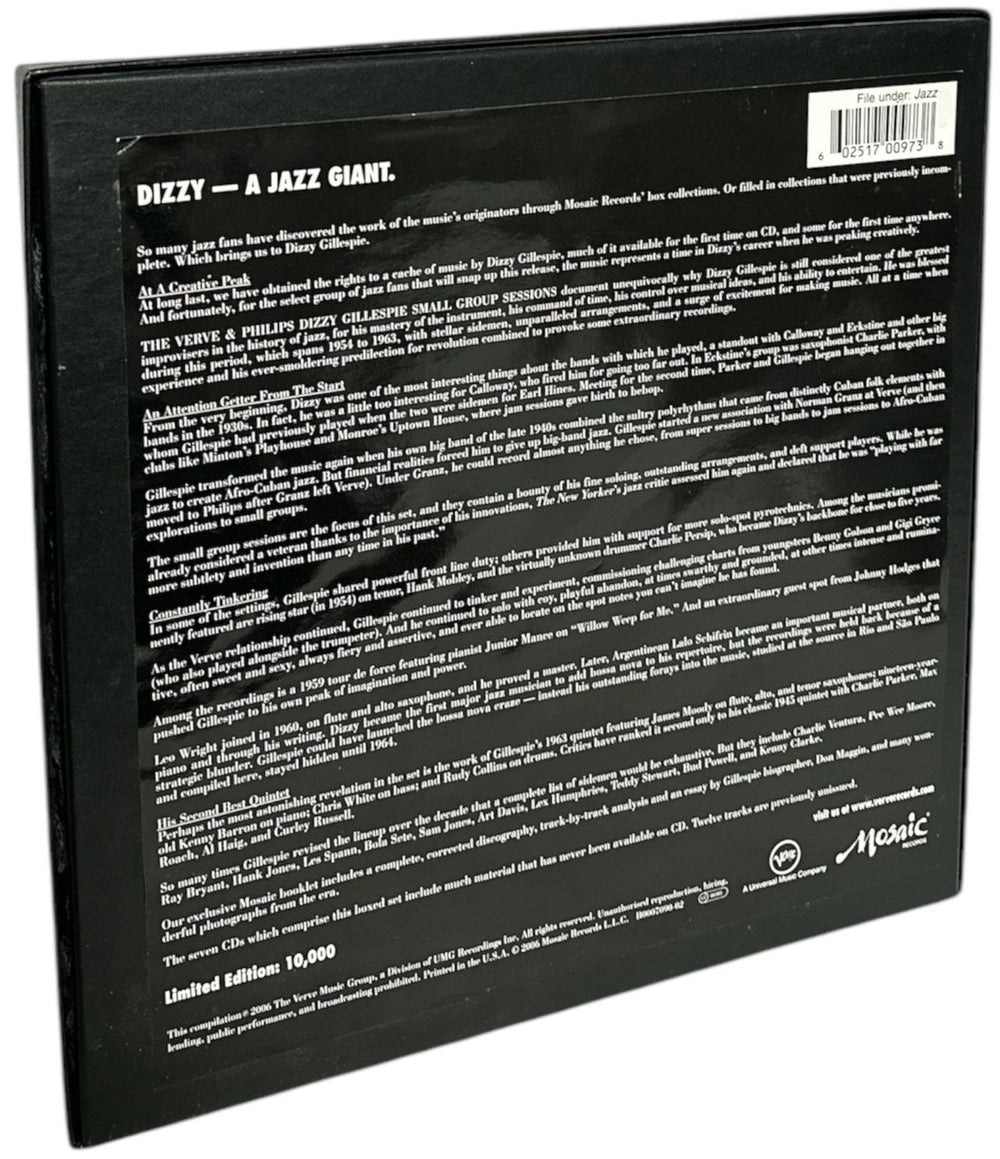 Dizzy Gillespie The Verve/Philips Dizzy Gillespie Small Group Sessions UK CD Album Box Set 602517009738