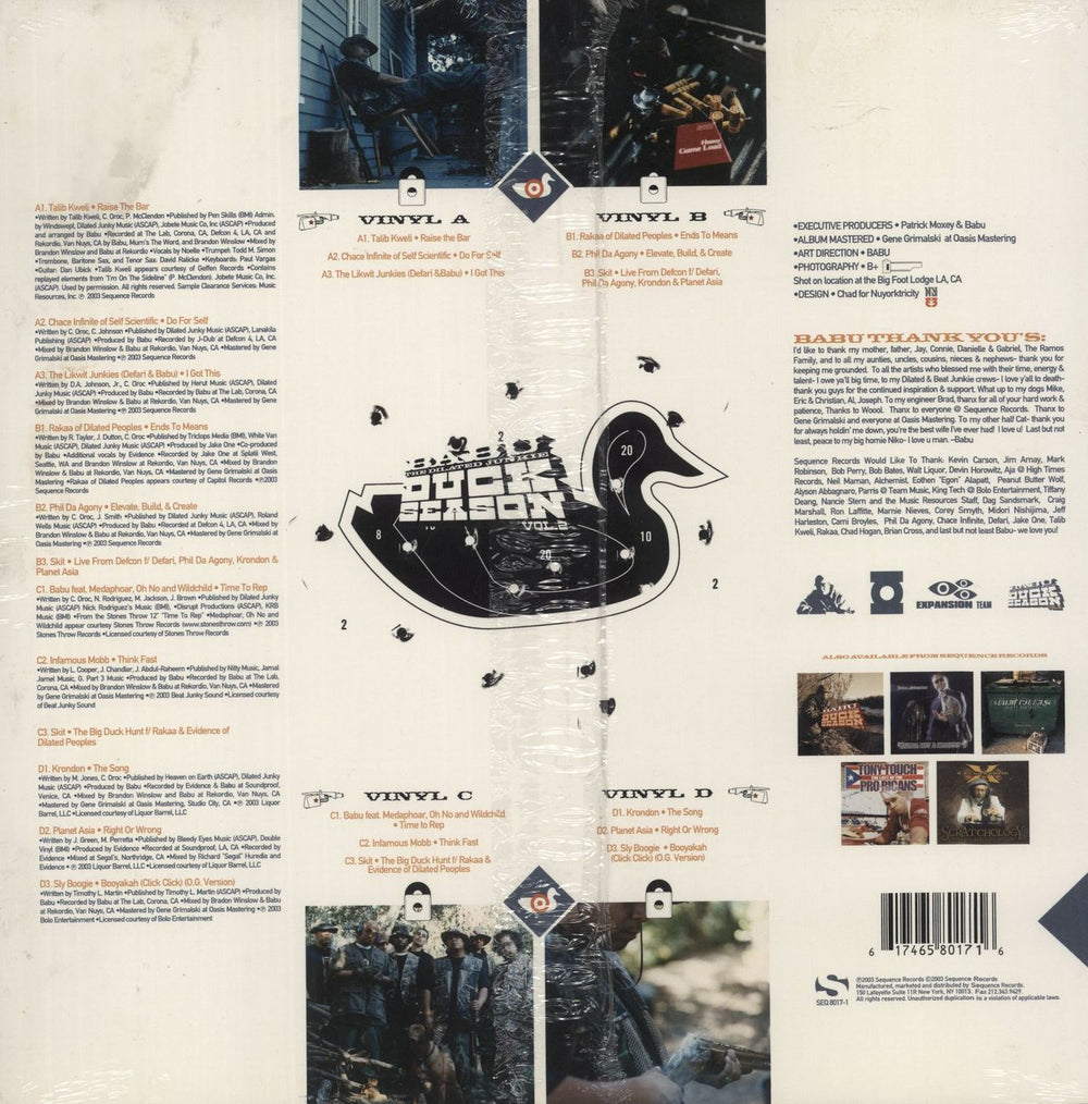 DJ Babu Duck Season Vol. 2 - Sealed US 2-LP vinyl record set (Double LP Album) 617465801716