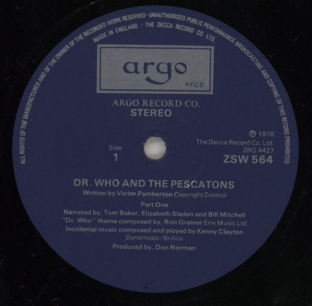 Doctor Who Doctor Who And The Pescatons UK vinyl LP album (LP record) DRWLPDO444919